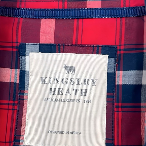Kingsley Heath Red Plaid Muscle Fit Long Sleeve Button-Up Shirt - Men’s Sz Large - Picture 9 of 11